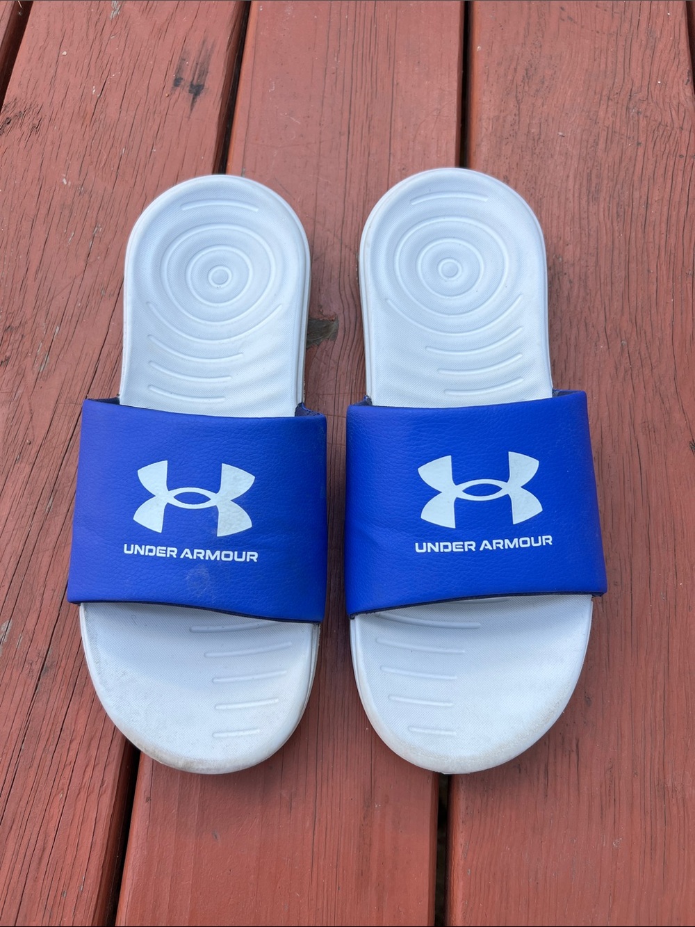 Under Armour Men’s Blue & Gray Slide Sandals, Size 10 eur 44